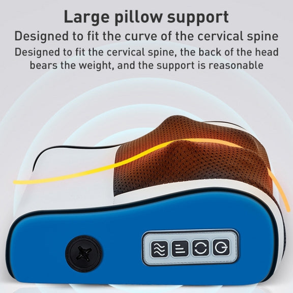 Multifunctional Hot Compress Neck Massager Car Cervical Spine Massage Pillow(Red Six Keys)