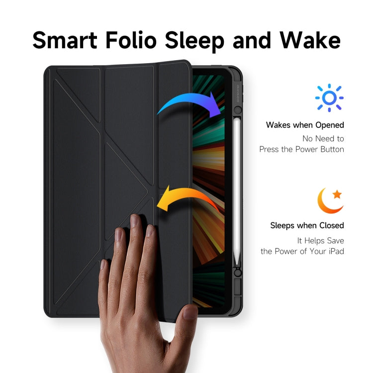 For iPad Pro 12.9 2022/2021/2020/2018 DUX DUCIS Magi Series Shockproof Tablet Case(Black)