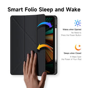 For iPad Pro 12.9 2022/2021/2020/2018 DUX DUCIS Magi Series Shockproof Tablet Case(Black)