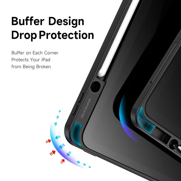 For iPad Pro 12.9 2022/2021/2020/2018 DUX DUCIS Magi Series Shockproof Tablet Case(Black)