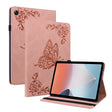 For OPPO Pad Air Butterfly Flower Embossed Leather Tablet Case(Rose Gold) - OPPO by PMC TechLife | Online Shopping South Africa | PMC TechLife | Buy Now Pay Later Mobicred