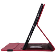 For Realme Pad X Butterfly Flower Embossed Leather Tablet Case(Red)