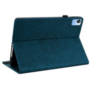 For Realme Pad X Butterfly Flower Embossed Leather Tablet Case(Blue)