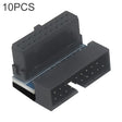 10 PCS 3.0 19P 20P Motherboard Male To Female Extension Adapter, Model: PH19A(Balck) - Others by PMC TechLife | Online Shopping South Africa | PMC TechLife | Buy Now Pay Later Mobicred