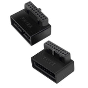 10 PCS 3.0 19P 20P 90 Degree Motherboard Male To Female Extension Adapter, Model: PH19B