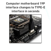 10 PCS 73S Mainboard USB 3.0 19P/20P to Type-E90 Degree Adapter