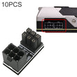 10 PCS ATX 8Pin Female to 8Pin Male 180 Degree Angled Adapter , Model: PH36A - Others by PMC TechLife | Online Shopping South Africa | PMC TechLife | Buy Now Pay Later Mobicred