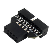 10 PCS Motherboard USB 2.0 9Pin to USB 3.0 19Pin Plug-in Connector Adapter, Model:PH23A