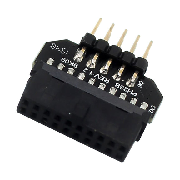 10 PCS Motherboard USB 2.0 9Pin to USB 3.0 19Pin Plug-in Connector Adapter, Model:PH23B