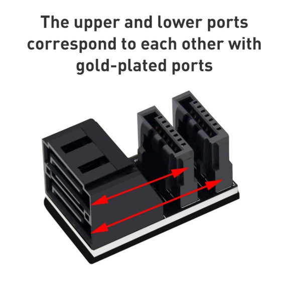 5 PCS Motherboard SATA 7Pin Dual Interface, Model:PH572 90 Degree