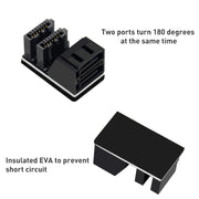 5 PCS Motherboard SATA 7Pin Dual Interface, Model:PH572 180 Degree