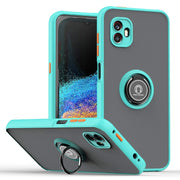 For Samsung Galaxy Xcover6 Pro Q Shadow 1 Series TPU + PC Phone Case with Ring Holder(Sky Blue)