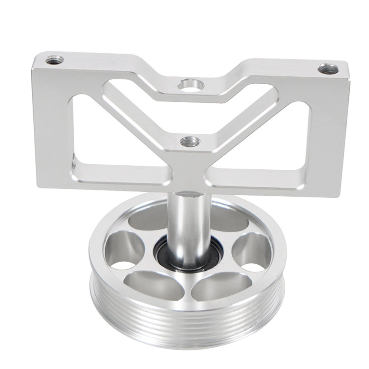 Car Modification Air Pump Idle Bracket with Pulley for Ford Mustang 5.0 1979-1995(Silver)
