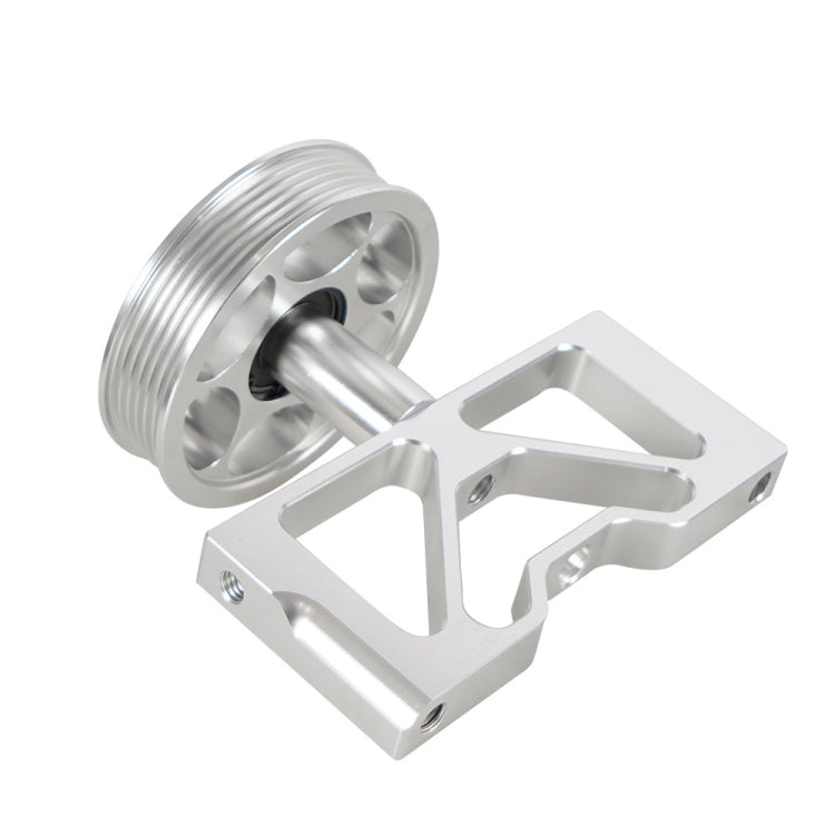 Car Modification Air Pump Idle Bracket with Pulley for Ford Mustang 5.0 1979-1995(Silver)