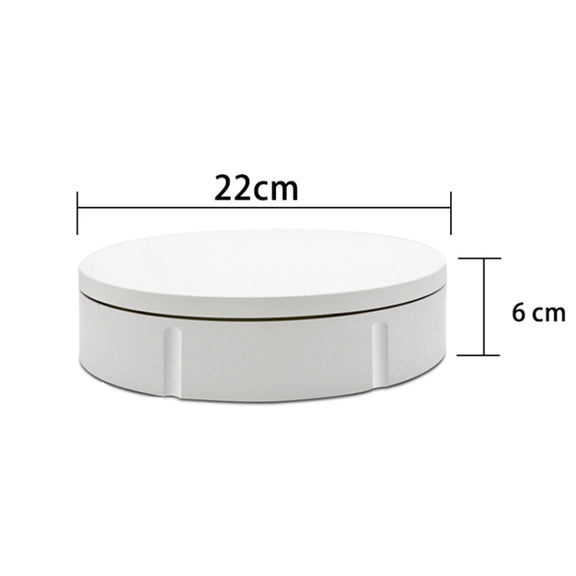 22cm Charging Rotating Display Stand Video Shooting Turntable, Load: 50kg, Power Plug:UK Plug(White)