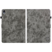 For OPPO Pad 11 Tiger Pattern PU Tablet Case(Grey)