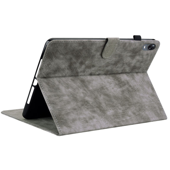For OPPO Pad 11 Tiger Pattern PU Tablet Case(Grey)