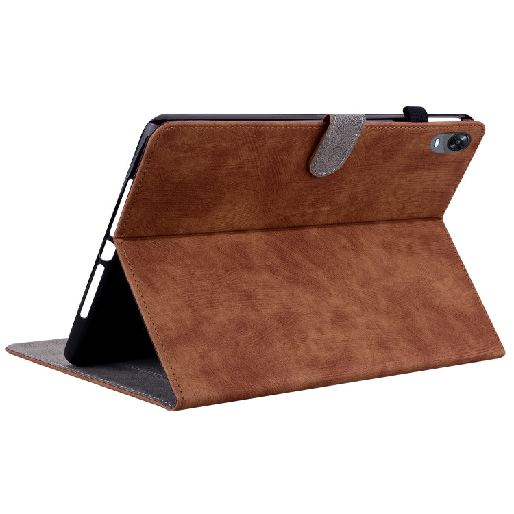For OPPO Pad 11 Tiger Pattern PU Tablet Case(Brown)