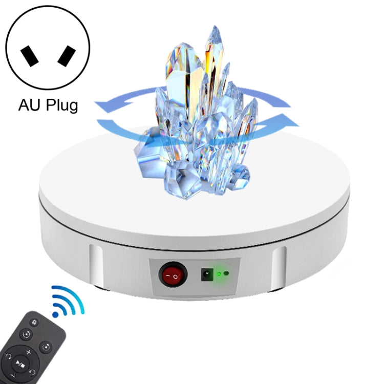 30cm Charging Rotating Display Stand Video Shooting Turntable, Load: 100kg, Power Plug:AU Plug(White)