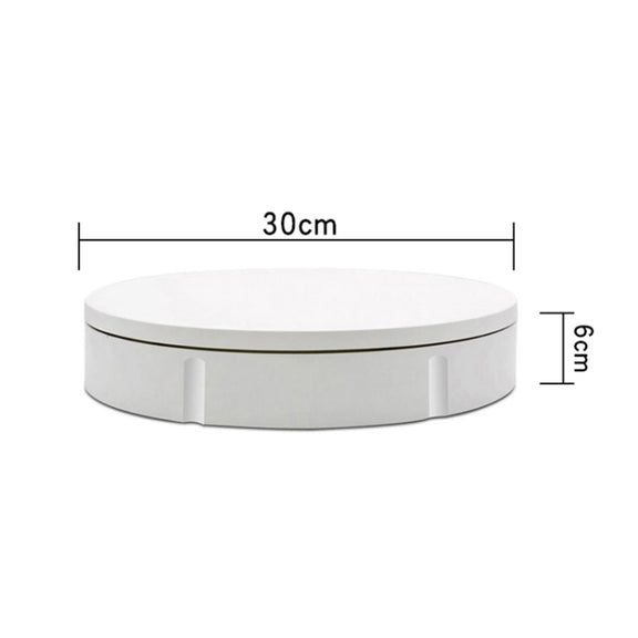 30cm Charging Rotating Display Stand Video Shooting Turntable, Load: 100kg, Power Plug:AU Plug(White)