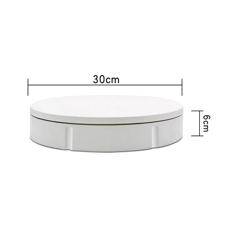 30cm Charging Rotating Display Stand Video Shooting Turntable, Load: 100kg, Power Plug:AU Plug(White)