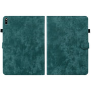 For Huawei MatePad Pro 10.8 2021/2018 Tiger Pattern PU Tablet Case(Dark Green)