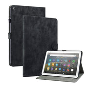 For Amazon Fire HD 8 2015/2016/2017/2018 Tiger Pattern PU Tablet Case(Black)