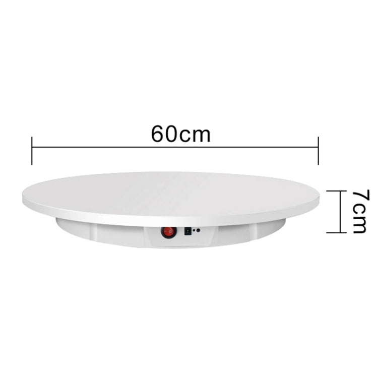 60cm Charging Rotating Display Stand Video Shooting Turntable, Load: 100kg, Power Plug:EU Plug(White)