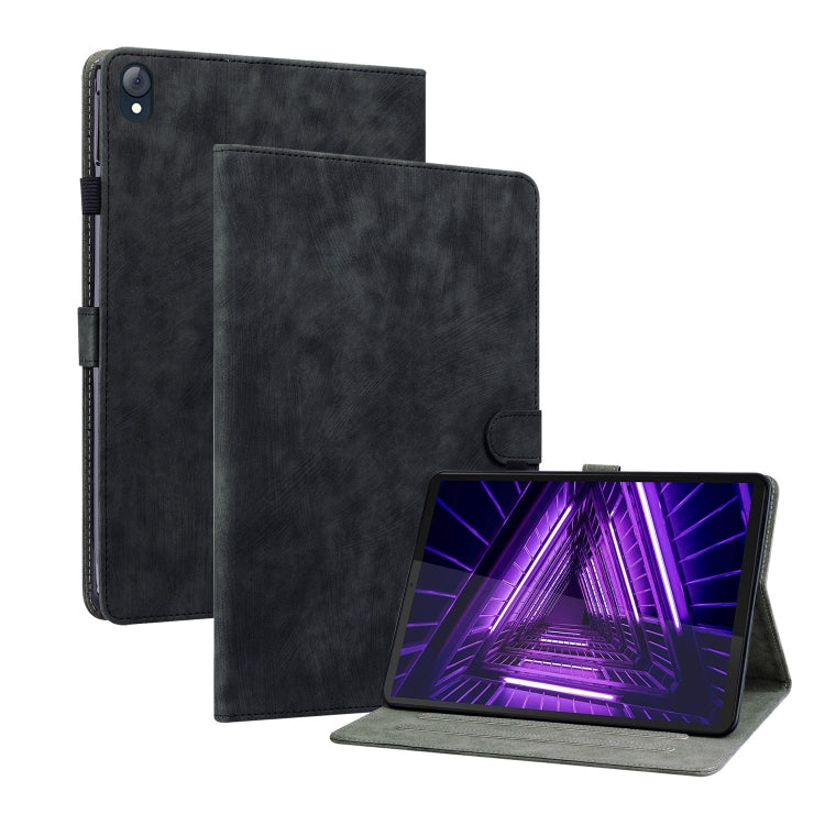 For Lenovo K10 Tiger Pattern PU Tablet Case(Black)