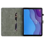 For Lenovo Tab M10 HD Gen 2 Tiger Pattern PU Tablet Case(Black)