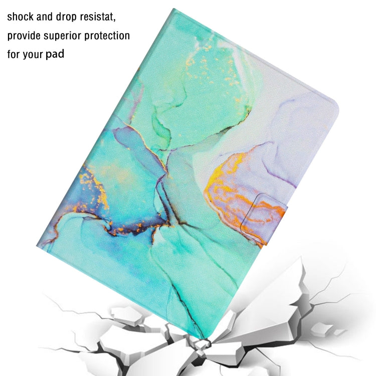 For Amazon Kindle HD 8 2020 Marble Pattern Smart Leather Tablet Case(Green)