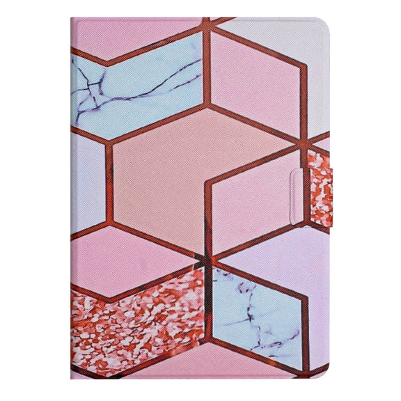 For Amazon Kindle HD 10 2015 Marble Pattern Smart Leather Tablet Case(Splicing Marble)
