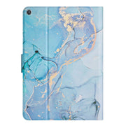 For Amazon Kindle HD 10 2015 Marble Pattern Smart Leather Tablet Case(Blue)