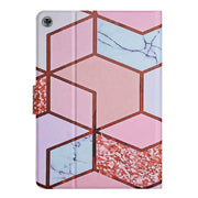 For Huawei MediaPad M5 Lite Marble Pattern Smart Leather Tablet Case(Splicing Marble)