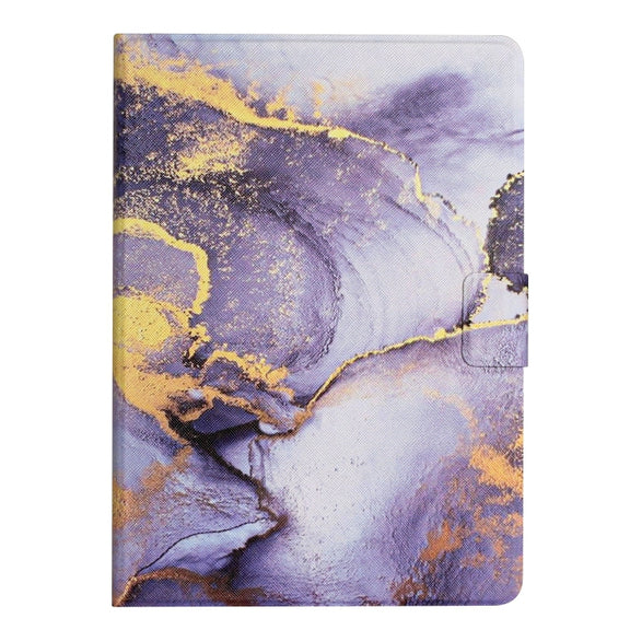 For Lenovo Tab M10 X605F X505 Marble Pattern Smart Leather Tablet Case(Purple)