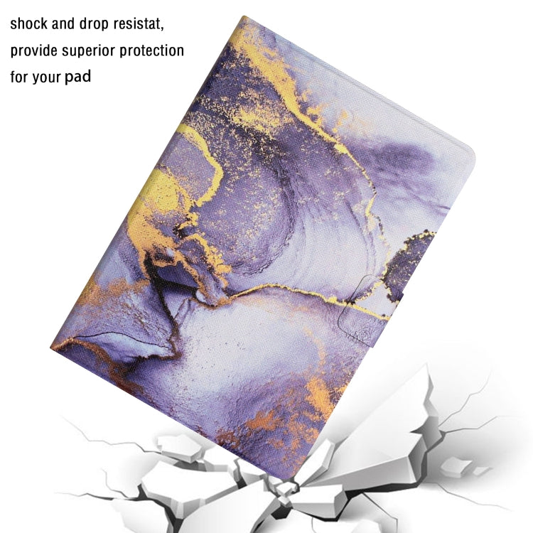 For Lenovo Tab M10 X605F X505 Marble Pattern Smart Leather Tablet Case(Purple)