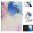For Lenovo Tab M10 X605F X505 Marble Pattern Smart Leather Tablet Case(Pink Blue) - Lenovo by PMC TechLife | Online Shopping South Africa | PMC TechLife | Buy Now Pay Later Mobicred