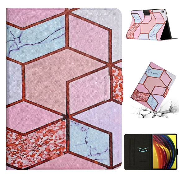 For Lenovo Tab P11 Marble Pattern Smart Leather Tablet Case(Splicing Marble)
