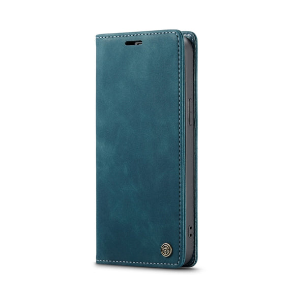 For iPhone 14 Pro CaseMe-013 Multifunctional Retro Frosted Leather Phone Case(Blue)