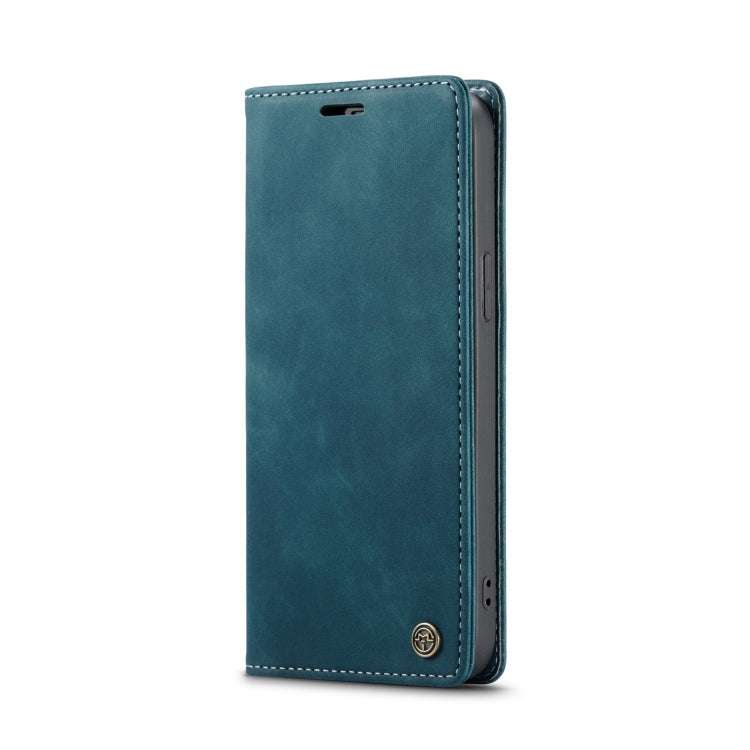 For iPhone 14 Pro CaseMe-013 Multifunctional Retro Frosted Leather Phone Case(Blue)