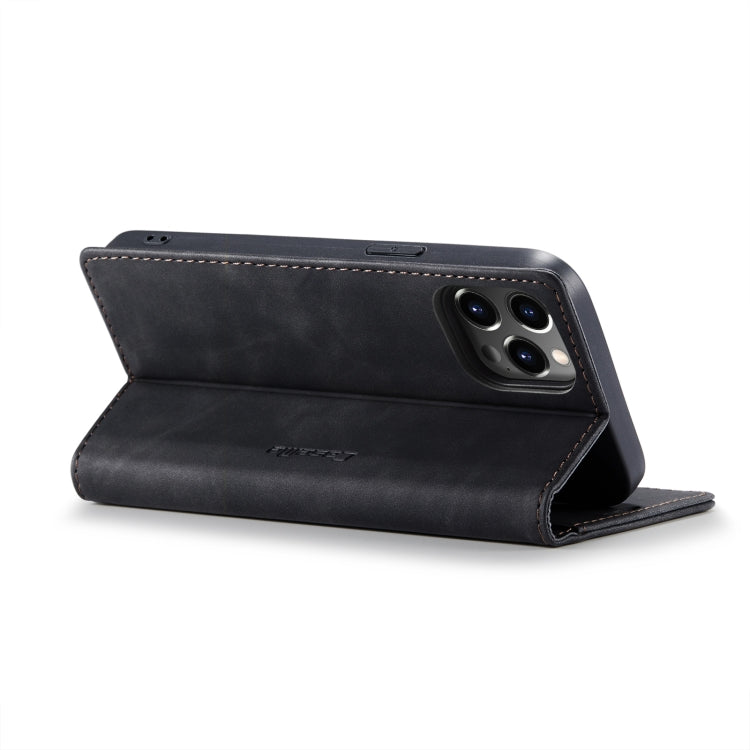 For iPhone 14 Pro CaseMe-013 Multifunctional Retro Frosted Leather Phone Case(Black)
