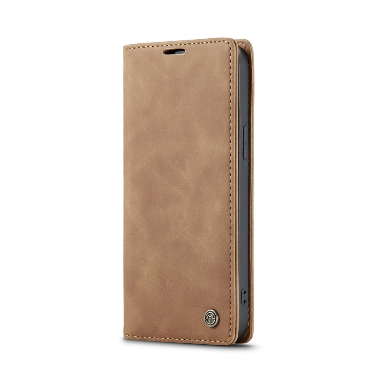 For iPhone 14 Pro Max CaseMe-013 Multifunctional Retro Frosted Leather Phone Case (Brown)