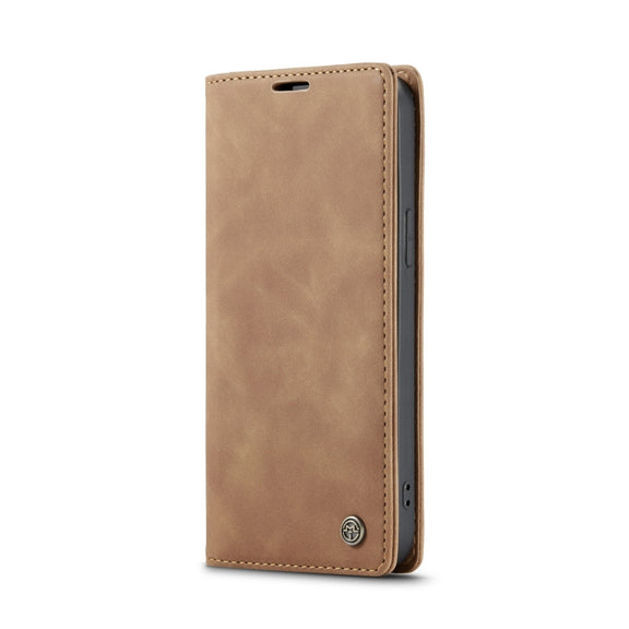 For iPhone 14 Pro Max CaseMe-013 Multifunctional Retro Frosted Leather Phone Case (Brown)