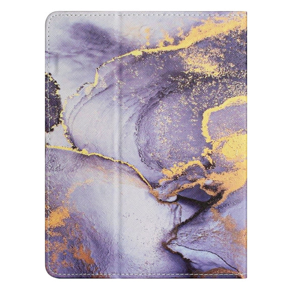 For 10 inch Tablet Marble Pattern Leather Tablet Case(Purple)