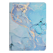 For 10 inch Tablet Marble Pattern Leather Tablet Case(Blue)