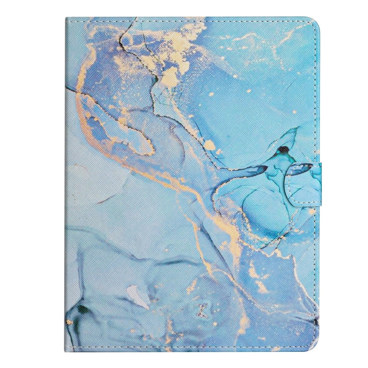 For 10 inch Tablet Marble Pattern Leather Tablet Case(Blue)