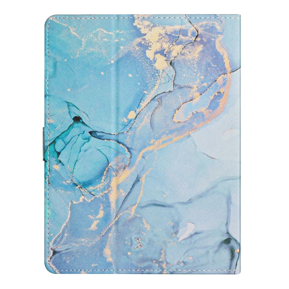 For 10 inch Tablet Marble Pattern Leather Tablet Case(Blue)