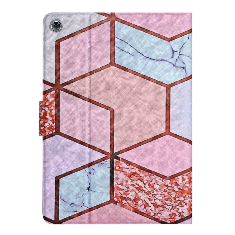 For Huawei MatePad T10s Marble Pattern Leather Tablet Case(Splicing Marble)