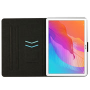 For Huawei MatePad T10s Marble Pattern Leather Tablet Case(Green)