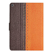 For Amazon Kindle Fire HD 10 2015 Stitching Solid Color Smart Leather Tablet Case(Orange)
